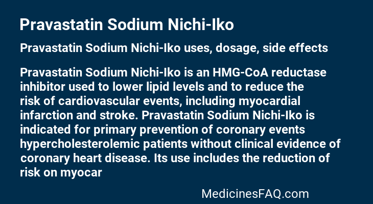 Pravastatin Sodium Nichi-Iko