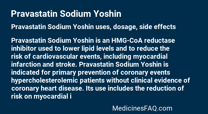 Pravastatin Sodium Yoshin