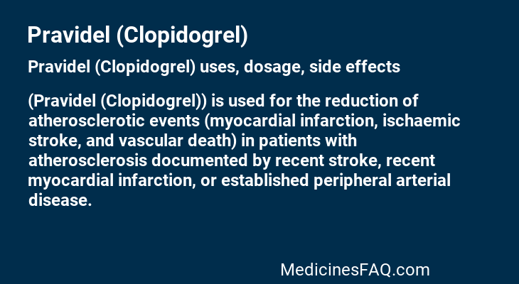 Pravidel (Clopidogrel)