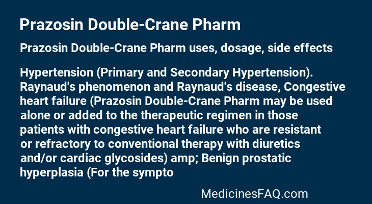 Prazosin Double-Crane Pharm