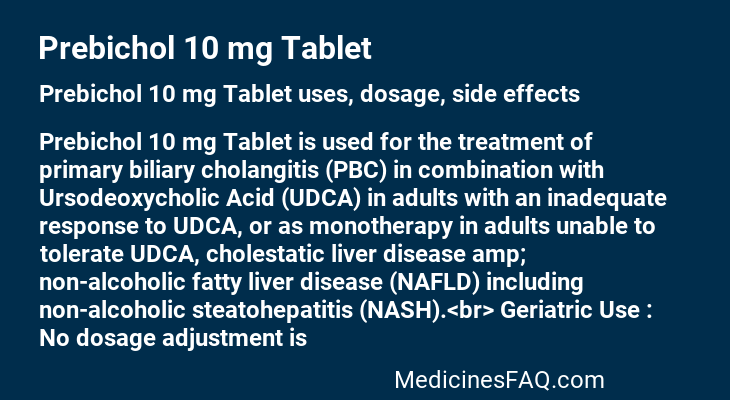 Prebichol 10 mg Tablet