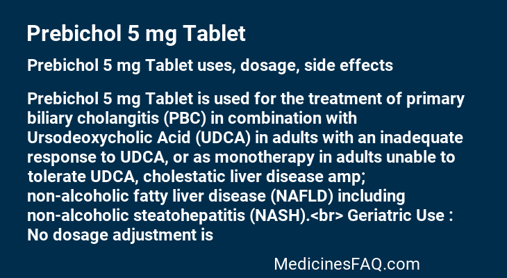 Prebichol 5 mg Tablet