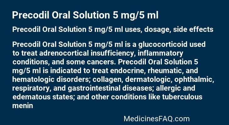 Precodil Oral Solution 5 mg/5 ml