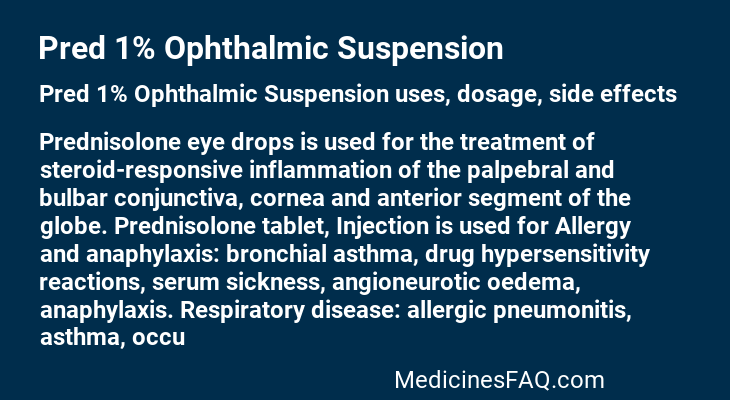 Pred 1% Ophthalmic Suspension