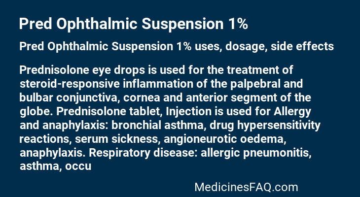 Pred Ophthalmic Suspension 1%