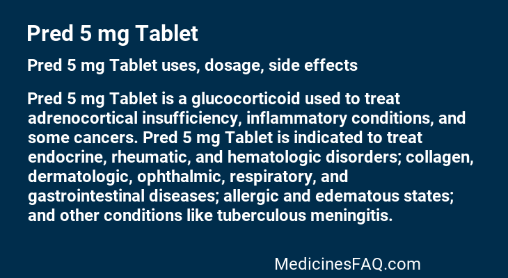 Pred 5 mg Tablet