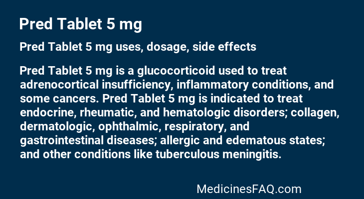 Pred Tablet 5 mg