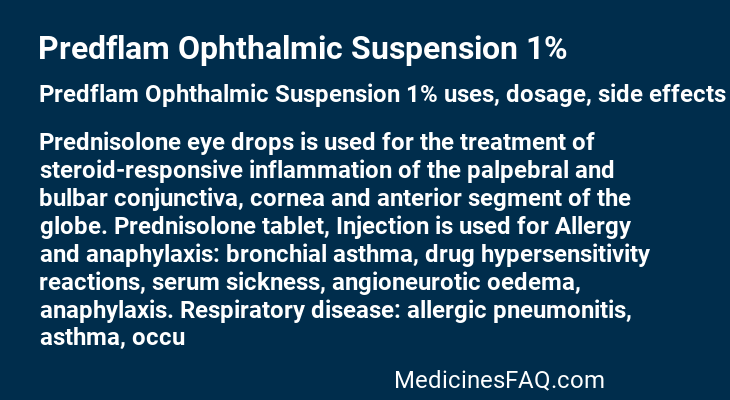 Predflam Ophthalmic Suspension 1%