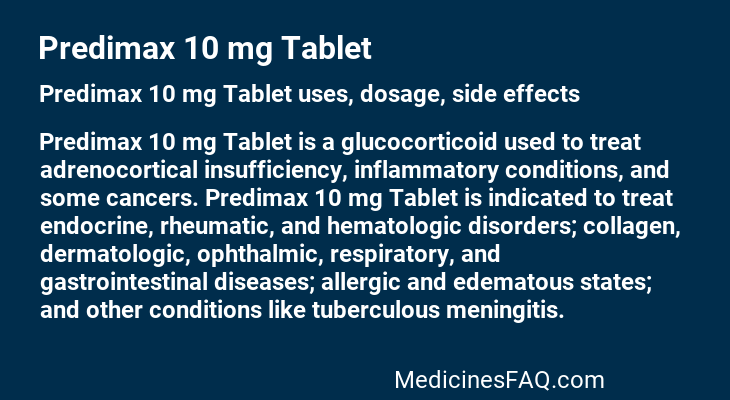 Predimax 10 mg Tablet