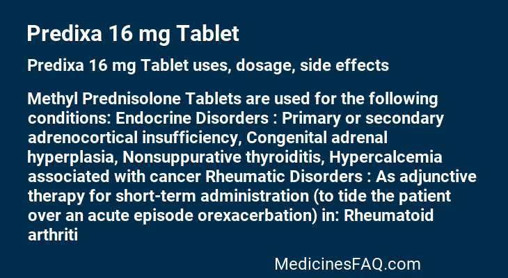 Predixa 16 mg Tablet