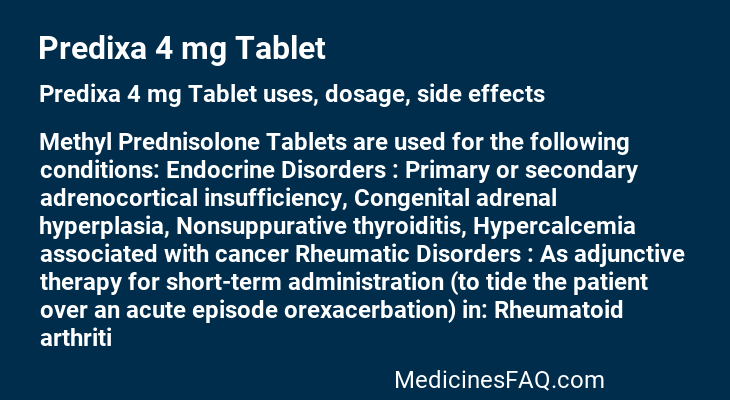 Predixa 4 mg Tablet