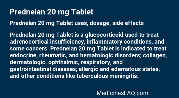 Prednelan 20 mg Tablet