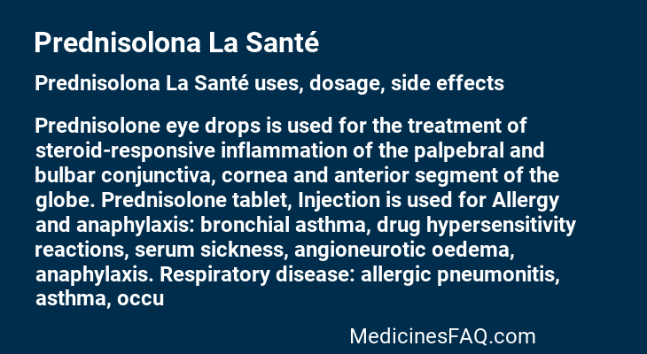 Prednisolona La Santé