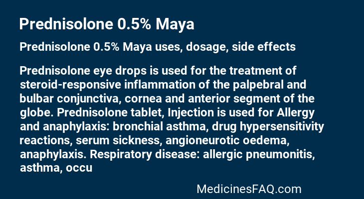 Prednisolone 0.5% Maya