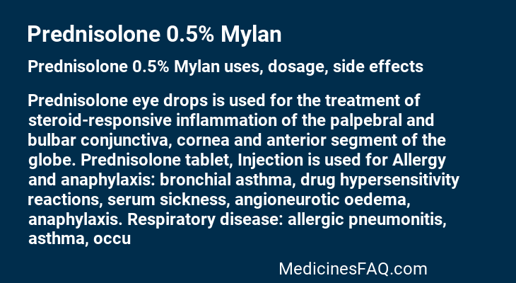 Prednisolone 0.5% Mylan