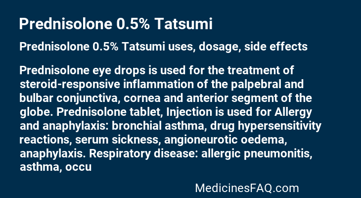 Prednisolone 0.5% Tatsumi