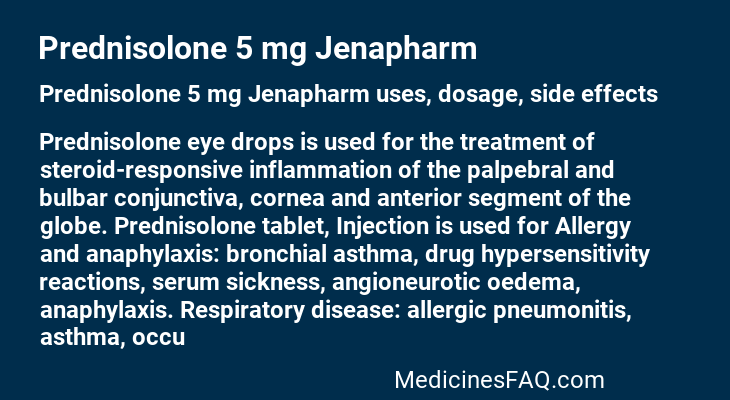 Prednisolone 5 mg Jenapharm