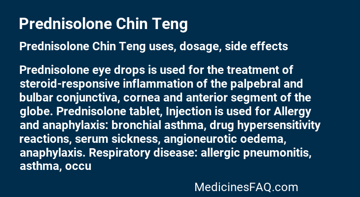 Prednisolone Chin Teng