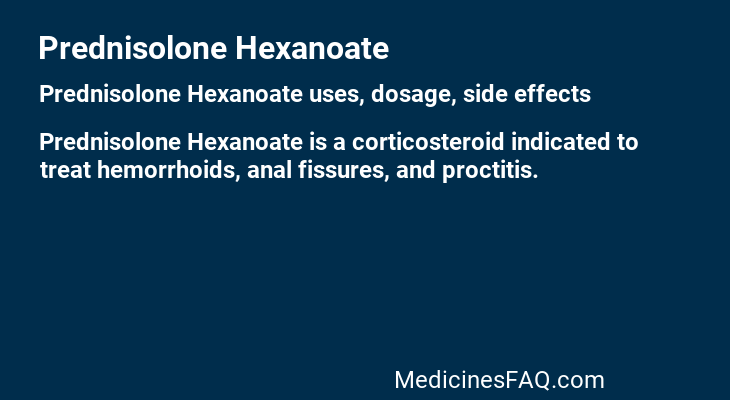 Prednisolone Hexanoate