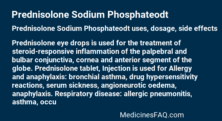 Prednisolone Sodium Phosphateodt