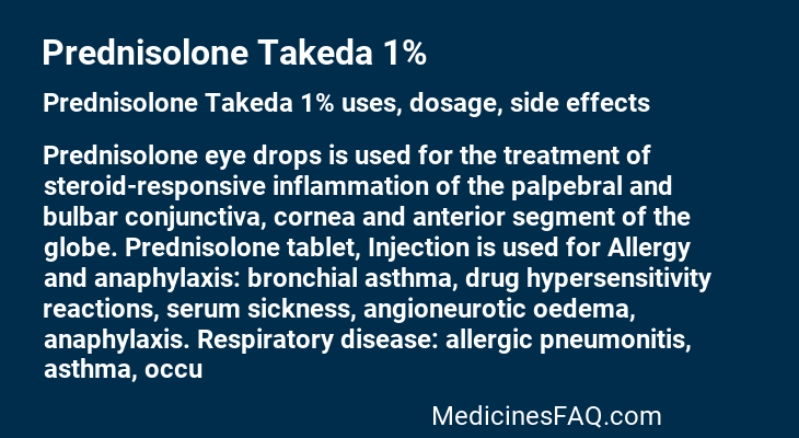 Prednisolone Takeda 1%