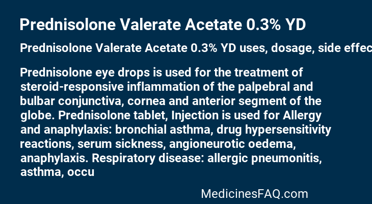 Prednisolone Valerate Acetate 0.3% YD