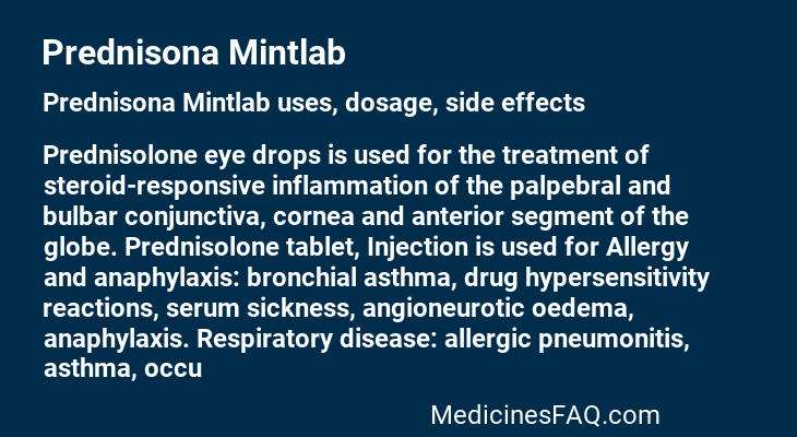 Prednisona Mintlab