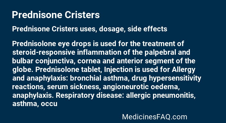 Prednisone Cristers