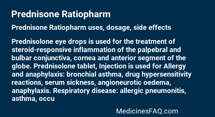 Prednisone Ratiopharm