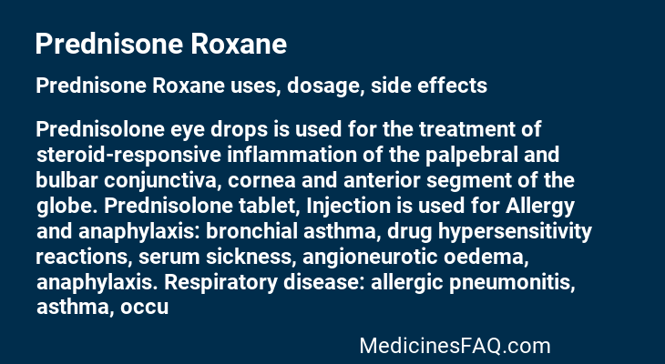 Prednisone Roxane