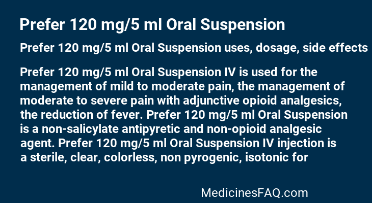 Prefer 120 mg/5 ml Oral Suspension