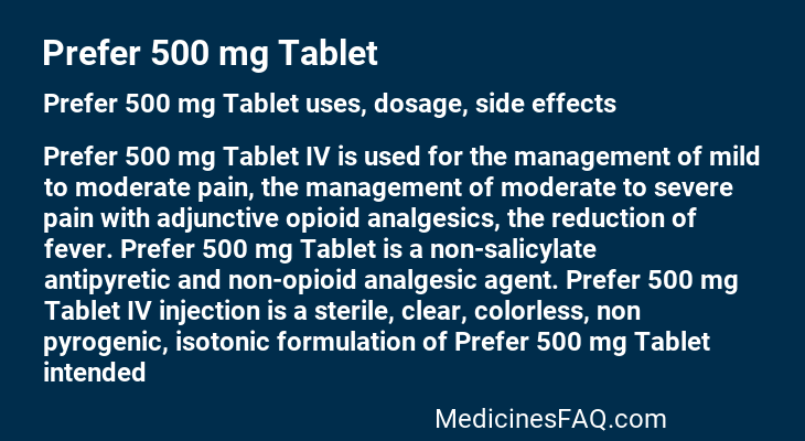 Prefer 500 mg Tablet