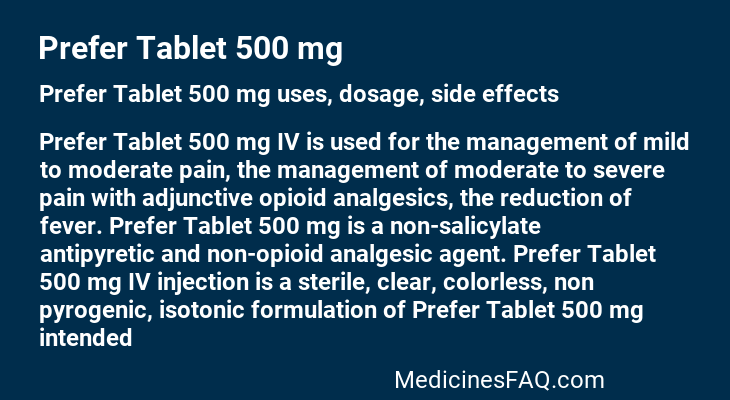 Prefer Tablet 500 mg