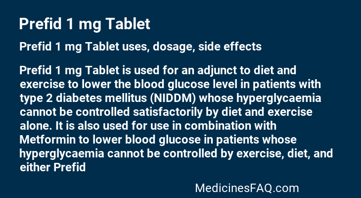 Prefid 1 mg Tablet