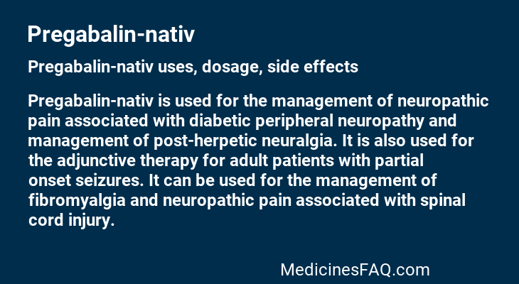 Pregabalin-nativ