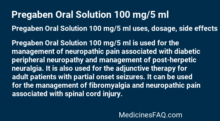 Pregaben Oral Solution 100 mg/5 ml