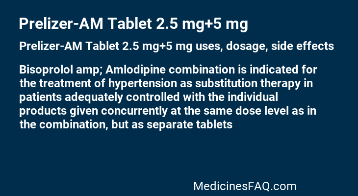 Prelizer-AM Tablet 2.5 mg+5 mg