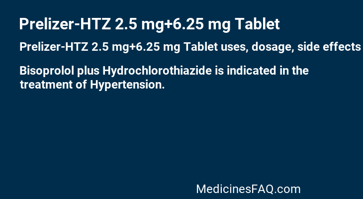 Prelizer-HTZ 2.5 mg+6.25 mg Tablet