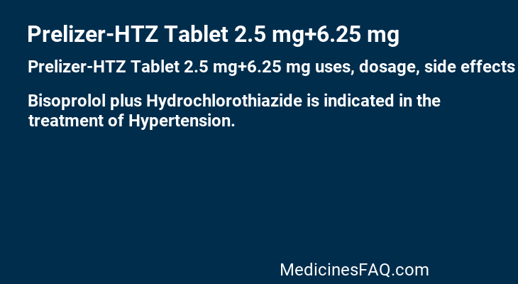 Prelizer-HTZ Tablet 2.5 mg+6.25 mg