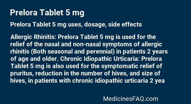 Prelora Tablet 5 mg