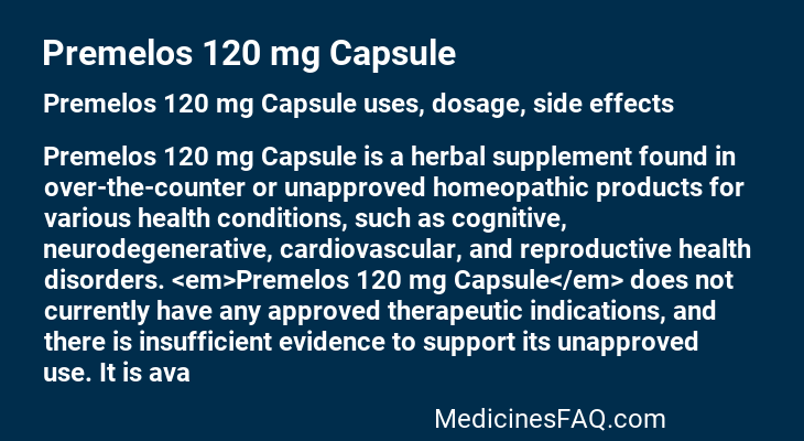 Premelos 120 mg Capsule