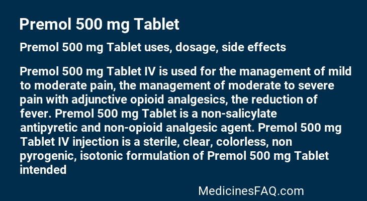 Premol 500 mg Tablet