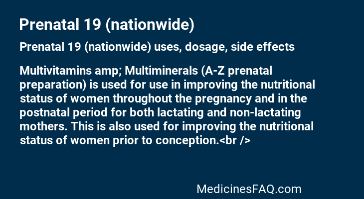 Prenatal 19 (nationwide)