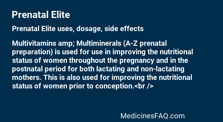 Prenatal Elite