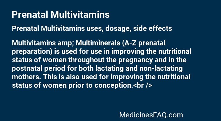 Prenatal Multivitamins