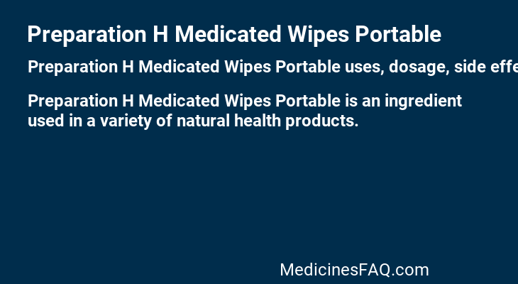 Preparation H Medicated Wipes Portable
