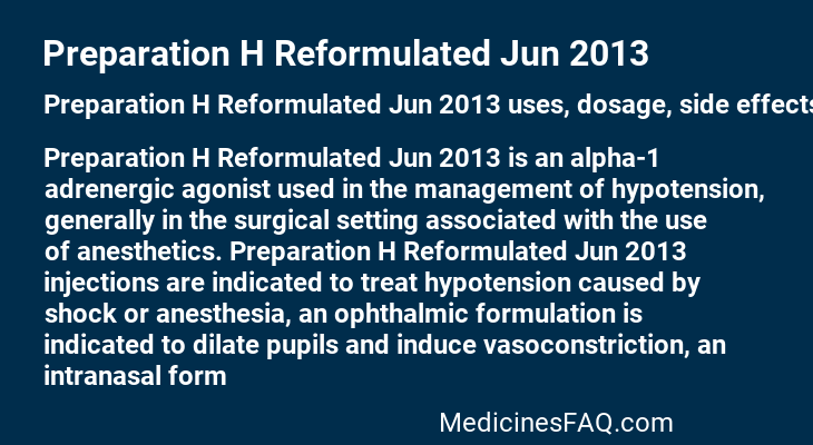 Preparation H Reformulated Jun 2013