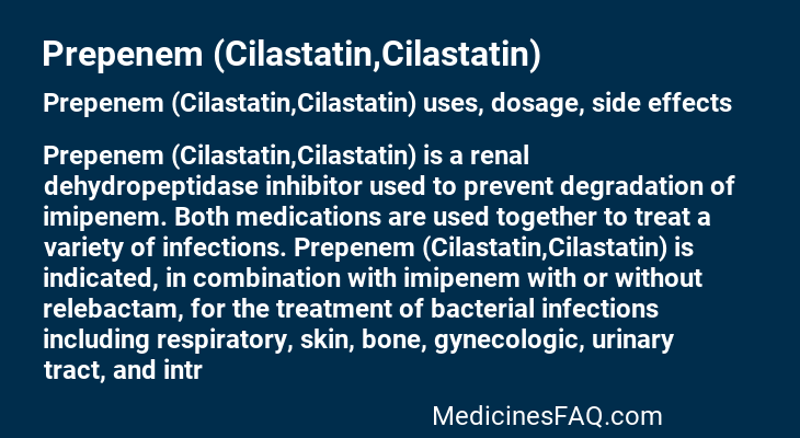 Prepenem (Cilastatin,Cilastatin)