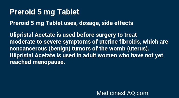 Preroid 5 mg Tablet