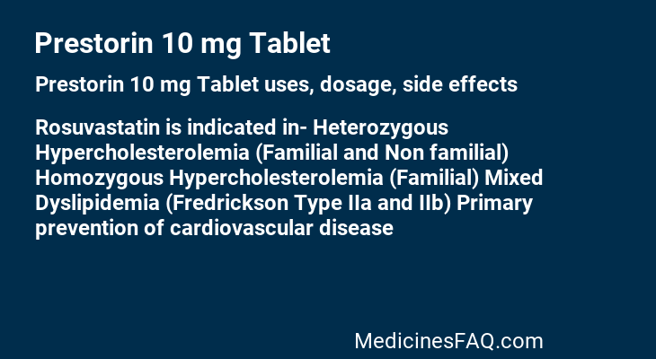 Prestorin 10 mg Tablet